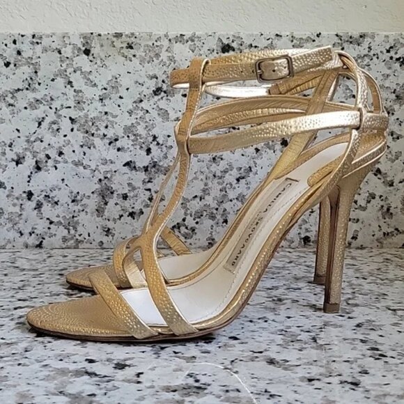 Camilla Skovgaard Strappy Leather Stilettos Size 9.5 - Picture 3 of 11